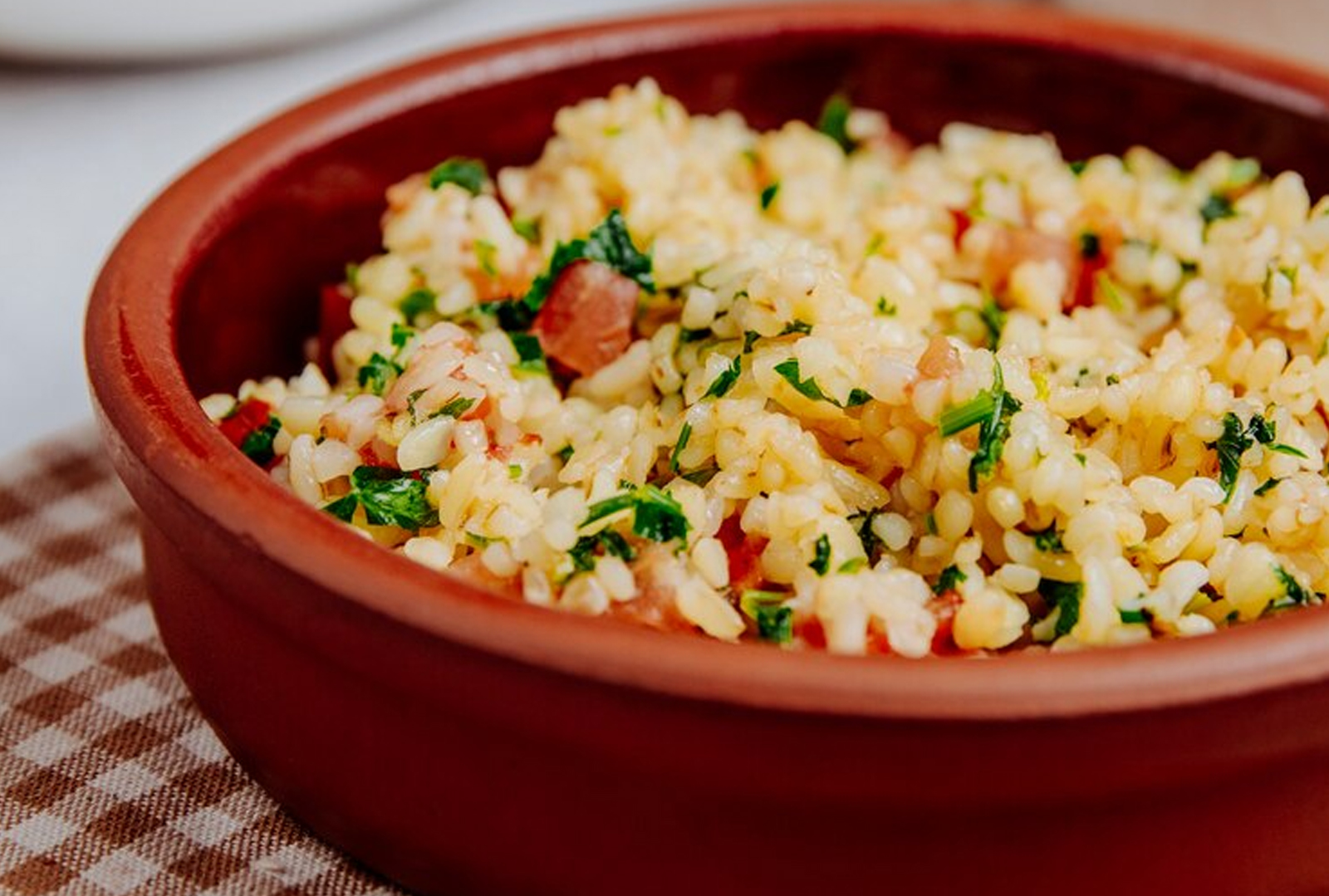 Quick and fit bulgur with pumpkin and lentils